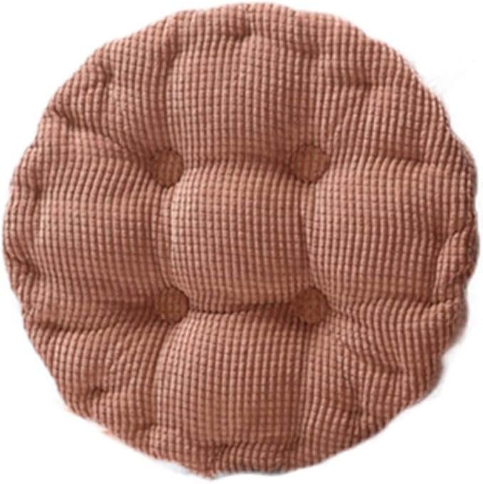 Round Soft Chair Cushions Home Floor Pillow Indoor Corduroy Chair Pads Office Seat Cushion, 17" D.