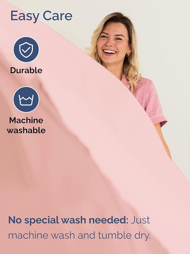 Extra Deep Pocket King Sheets - 4 Piece Breathable & Cooling Bed Sheets - Hotel Luxury Bed Sheet Set - Soft, Wrinkle Free & Comfy - Easily Fits Extra Deep Mattresses - Deep Pocket Baby Pink Sheets Set
