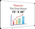 XBoard Magnetic Dry Erase Board 72" x 40" Wall Mounted, Large Whiteboard with Marker Tray, Aluminum Frame Large Dry Erase Board for Office, Conference Room, School
