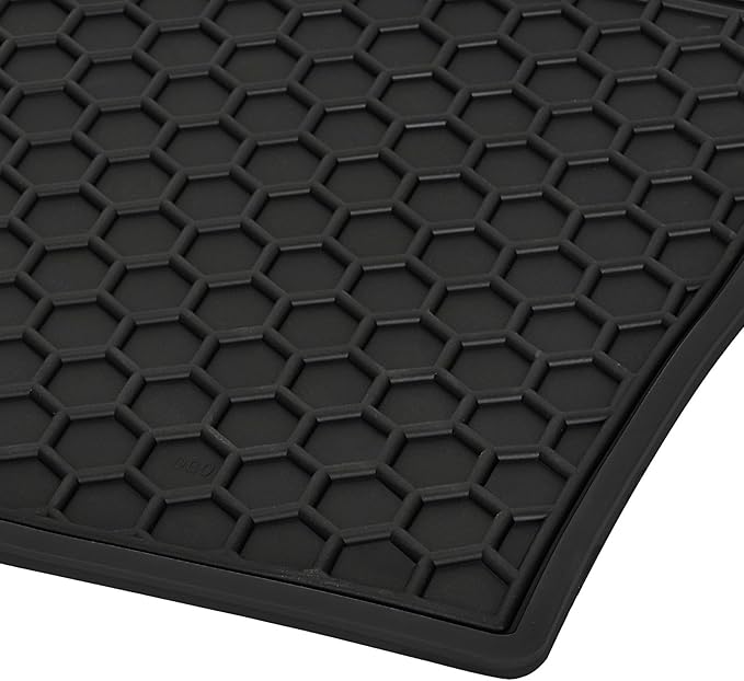 Car Floor Mats Custom Fit for Acura MDX 2022-2025 Black Rubber Auto Liner Mats All Weather Protection Heavy Duty Odorless