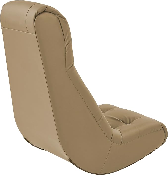 FDP Tufted Floor Rocker for Kids, Teens and Adults; Comfortable, Ergonomic Chair for Reading, Playing Video Games, or Watching TV - Sand, 10488-SD