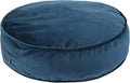 YIUOR Velvet Floor Pillows Round Chair Cushion Couch Throw Pillow Soft Pouf Seat Mattress Bean Bag for Reading Nook Play Room (25.6", Teal)