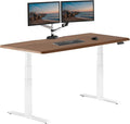 Vari ComfortEdge 72x30 Inch Electric Standing Desk – Height Adjustable Large Office Sit Stand VariDesk with Sloped Edge, Memory Presets, 180 LB Capacity + Tool-Free Assembly (Walnut)