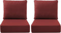 Luxury Outdoor Seat Cushion Set-22 x 24 x 6 Inch Outdoor Chair Cushions with Water Resistant & Removable Cover Outdoor Cushions for Patio Furniture Chair Sofa Couch