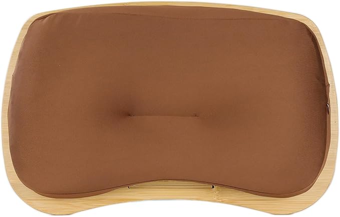 Lap Desk for Laptop with Cushion-Fits up to 17 inch, Bamboo Computer Laptop Stand with Phone Hoder, Anti-Slip Stopper