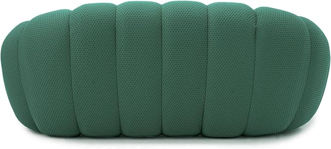 JACH 78.74'' Bubble Sofa, Modern Loveseat Couch, Green, Polyester & Sponge, 78.74"L x 42.52"W x 30.71"H