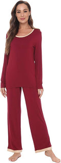 GYS Viscose from Bamboo Women's Pajama Sets Super Soft Long Sleeve Sleepwear Comfy Winter Pjs Sets S-4X
