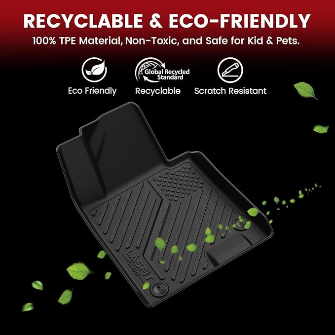 LASFIT Floor Mats for Hyundai Sonata 2020-2026 (Only Fit AWD & Gas, Not for FWD or Hybrid) / Kia K5 2021-2025 (Only Fit AWD, Not for FWD) Custom Fit TPE All Weather Floor Liners Car Mats Accessoires
