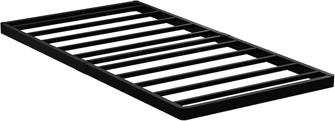 Maenizi Twin Box Spring 2 Inch Low Profile, Heavy Duty Metal Box Spring Bed Base Bunkie Board, Mattress Foundation, Easy Assembly, Noise Free, Black