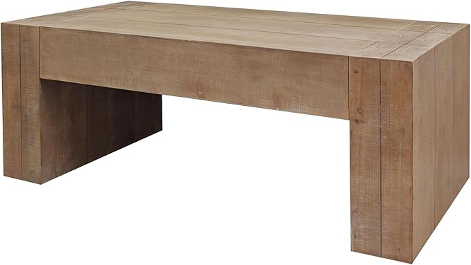 49" Rustic Wood Coffee Table,Modern Farmhouse Rectangular Table for Living Room