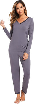 GYS Viscose from Bamboo Women's Pajama Sets Super Soft Long Sleeve Sleepwear Comfy Winter Pjs Sets S-4X