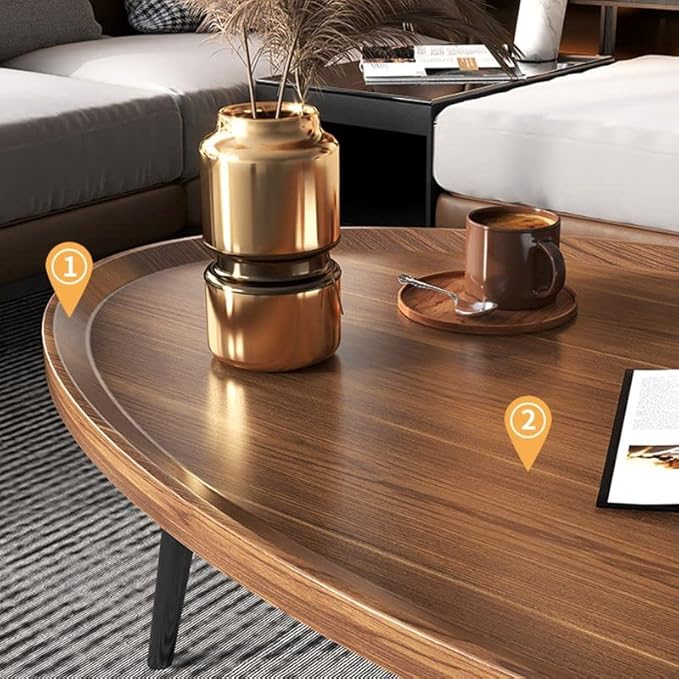 CraftThink Coffee Table, Modern Small Coffee Table with 3 Legs, Wooden Cocktail Table Farmhouse Retro Accent Center Table Side End Table for Living Room Easy Assembly, Brown 19" H x 19.5" L x 19.5" W