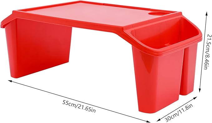 4 Pack Kids Lap Desk, Activity Tray with Storage - Stackable Plastic Lap Trays, Portable Writing & Drawing Table for Classroom, Bedroom, Homework, 21.65" L x 11.8" W x 8.46" H