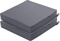 Outdoor Chair Cushions 19 x 19 Inch Waterproof Patio Chair Cushions with Tie 5 Year Color Fastness Thick Outdoor Seat Cushion for Garden Lawn Patio Furniture Dark Grey Set of 2
