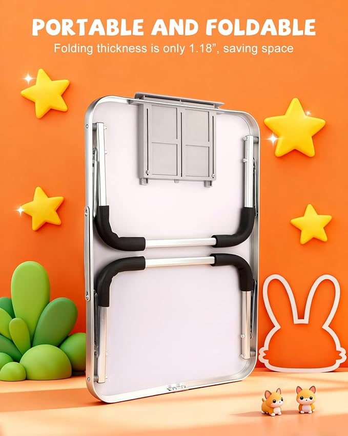 Lap Desk Kids, Dry Erase Board for Kids, Portable Art Table with Magnets and Marks for Drawing, Learning & Play, Gift for Toddlers