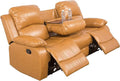 AYCP Bonded Leather Living Room Furniture Set Reclining Sofa Set Loveseat Furniture Sets in Living Room Sofa Recliners (Sofa, Ginger)