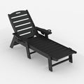 GarveeLife Outdoor HDPE Chaise Lounge, Oversize HDPE 5-Position Pool Lounge Chairs, Pool Lounges Chairs