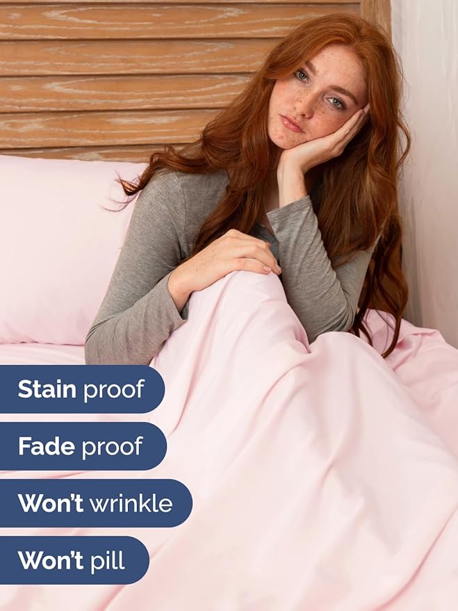 Extra Deep Pocket Twin XL Sheets - 3 Piece Breathable & Cooling Bed Sheets - Hotel Luxury Bed Sheet Set - Soft, Wrinkle Free & Comfy - Easily Fits Extra Deep Mattresses - Lavender Pink Sheets Set