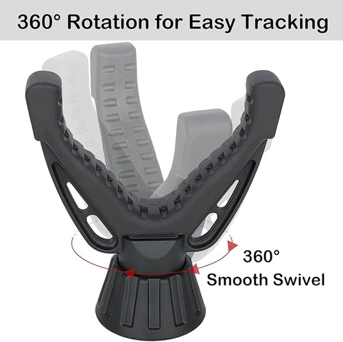 360° Rotating V Yoke Shooting Rest for Rifle Compatible with Shooting Stick Hunting Tripod, Gun Tripod and Monopod for Hunting & Outdoor Activities