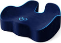SofterCharm Seat Cushion with Carry Handle, Memory Foam for Tailbone/Sciatica Easing, Chair Cushions for Cars, Desks, Office Chair Cushion with Non-Slip Design, Ideal for Post-Surgery Recovery (Blue)