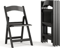 Flash Furniture Hercules Series Folding Chairs for Weddings and Formal Events, Stackable Commercial Event Seats with 1,000-lb. Static Weight Capacity, Set of 4, Black