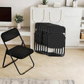 Folding Chairs, 300lb Capacity Steel Frame, Foldable for Indoor Outdoor Party,8-Pack,Black