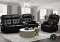 Aotolo Recliner Sofa, 3 Seater Massage Reclining Loveseat Sofa Sets, 1 Single Power Recliner Chairs Heat & Massage, Heavy Weight Capacity, RV Clearance Love Seat Couch with Console, USB, Type C Port
