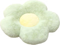 YILANLAN Cute Flower Cushion Plush Floor Pillow Casual Comfortable Pillow Office Living Room Bed Decoration Cushion Simple Room Decoration (50cm, Green)