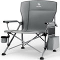 XL Premium Camping Chair - 400lb Capacity, Oversized 23.7" Wide Seat, Heavy Duty 600D Oxford Fabric, Padded Camping Chair Portable for Outdoor, Beach, Tailgate Parties Solid Slate