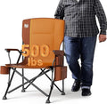 TIMBER RIDGE Oversized Folding Camping Chair High Back Heavy Duty for Adults Support up to 500lbs with Cup Holder, Side Pocket Cooler Bag