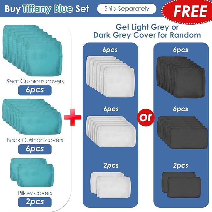 RADIATA 9 Piece Wicker Patio Furniture Set with Fire Pit, All-Weather Outdoor Sectional Couch High Back Large Size, Modular Backyard Seating Sofa Set with Propane/Natural Gas Firepit Table, Grey&Teal