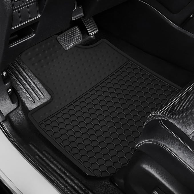 Car Floor Mats Custom Fit for 2022-2025 Nissan Pathfinder 8 Passenger/Infiniti QX60 7 Passenger Black Rubber Auto Liner Mats All Weather Protection Odorless