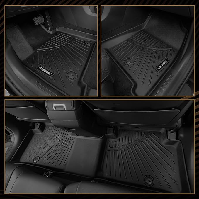 Naibeve Floor Mats for Cadillac Optiq 2025 2026 - All Weather for Cadillac Optiq Floor Mats Liners 2 Row & Cargo Mat & Backrest Mats Accessories