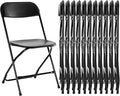 Sweetcrispy Folding Chair 12 Pack, Plastic Foldable Chairs with 330-Pound Capacity, Sturdy Metal Portable Chair, Easy to Use and Store, Outdoor and Indoor, for Home, Office, Party, Comfy, Black