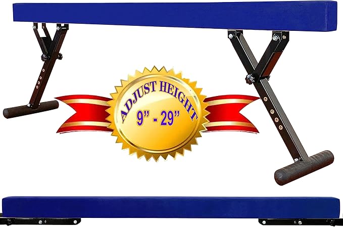 MARFULA Adjustable Balance Beam 8 ft Gymnastic Beam Adjustable Height for Kids and Teenage of All Gymnastic Levels, Gymnastic Training Beam Gymnastic Equipment for Athlete Home and Gym Club Use