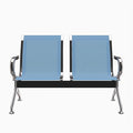 Kinfant 2-Seat Waiting Room Chair - Office Guest Reception Chairs with Ergonomic Backrests, Airport Waiting Bench with Armrests, Metal Waiting Furniture for Hospital, Bank, Salon, Blue