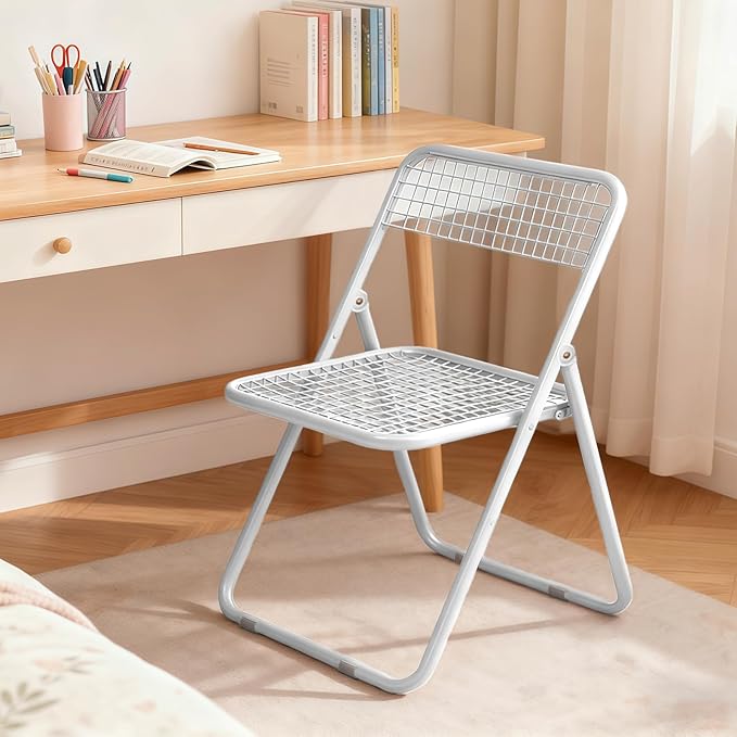 6 Pack Folding Chair,White Color,Single Piece,Foldable Space - Saving Design for Indoor/Outdoor Use