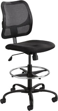 Safco Vue Office Chair, Heavy Duty Stool, 250 lbs Capacity, Ergonomic Mesh Back, 360 Swivel Seat, 5-Star Base, Black