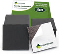COVERCORNER Non Slip Furniture Pads 16 PCS 3'' Square - Anti Slip Furniture Pads - Self Adhesive Rubber Feet Furniture Feet - Chair Leg Floor Protectors - Keep Furniture in Place