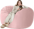 HABUTWAY Bean Bag Chair: Giant 6' Memory Foam Furniture Bean Bag Chair with Microfiber Cover - 6Ft,Pink