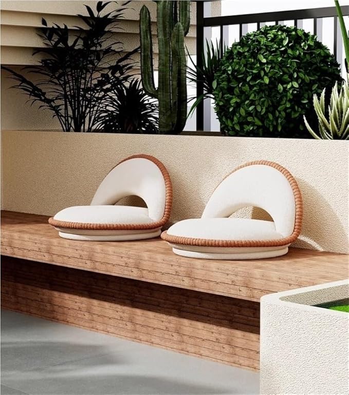 360° Rotatable Tatami Floor Chair, Foldable Legless Seat with Cushion Back Support, Low Floor Chair for Meditation, Bay Window & Living Room(Green)