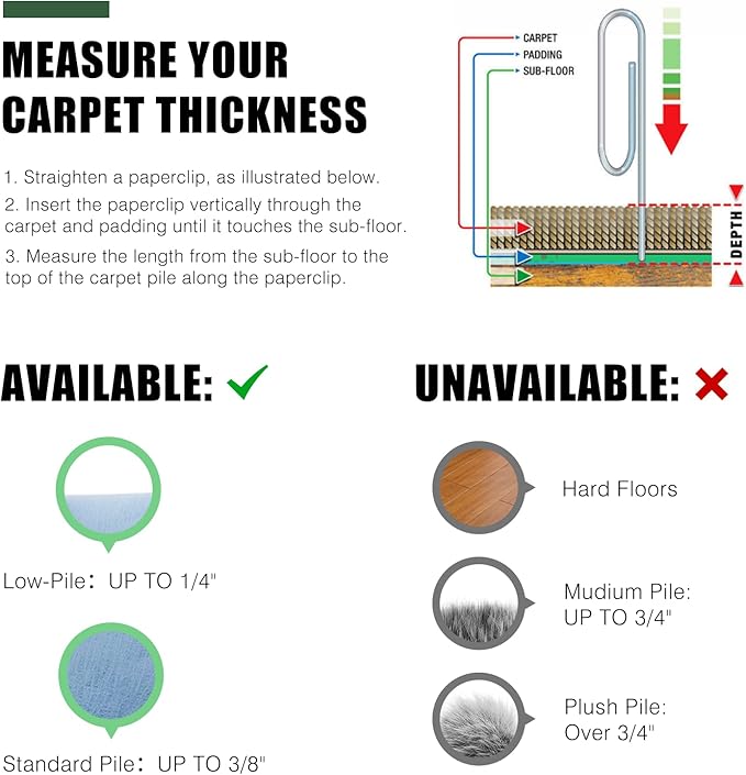 tixpol Office Chair Mat for Carpet, 50" x 60" Large Chair Mat for Carpeted Floors, Non-Slip Carpet Protector Floor Mat with Spikes, Heavy-Duty Under Desk Mat for Home Office and Gaming Chairs (Black)