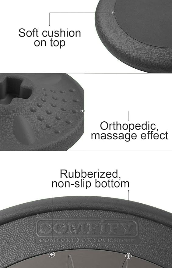 Studico ActiveChairs Kids Wobble Stool, Flexible Classroom Seating Improves Focus, Posture & Helps ADHD/ADD. Get The Wiggles Out Active Fidget Chairs, Preschool | Elementary 14" Chair, Ages 3-7, Gray