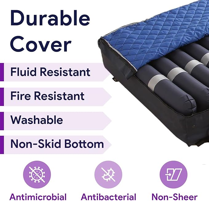 ProHeal Low Air Loss Alternating Pressure Mattress - 36” x 84” x 8” - Cell On Cell Base - Pressure Mattress for Bed Sores with Silent Air Pump - Hospital Bed for Stages I-III