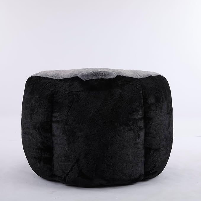 KEIKI Oversized Bean Bag Chairs, Bean Bag Couch for Adults and Kids, Large Reading Chair, Multicolor Faux Fur Floor Sofa for Reading, Playing or Relaxing