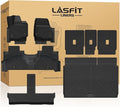 LASFIT Floor Mats&Cargo with Backrest Mat for 8 Seats Ford 2025 2026 Expedition MAX&Lincoln Navigator L (Not Fit Standard),Costom Fit All Weather Protection TPE Easy Clean Floor Liners,Full Set,Black