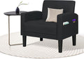 TYBOATLE Accent Chair, Living Room Chairs, Cozy Tufted Mid Century Modern Black Accent Chairs with Arms for Bedroom, Comfy Reading Arm Chair,Small Chairs for Small Spaces,Living Room,Office (1, Black)