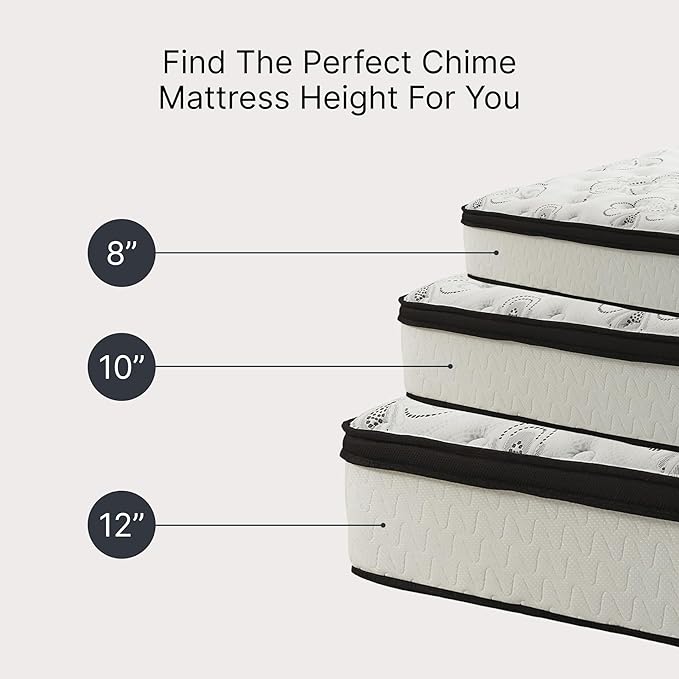 Signature Design by Ashley Chime Memory Foam 12" King Mattress with Thick Memory and Support Foam for Pressure Relief, Fiberglass Free, Mattress In A Box