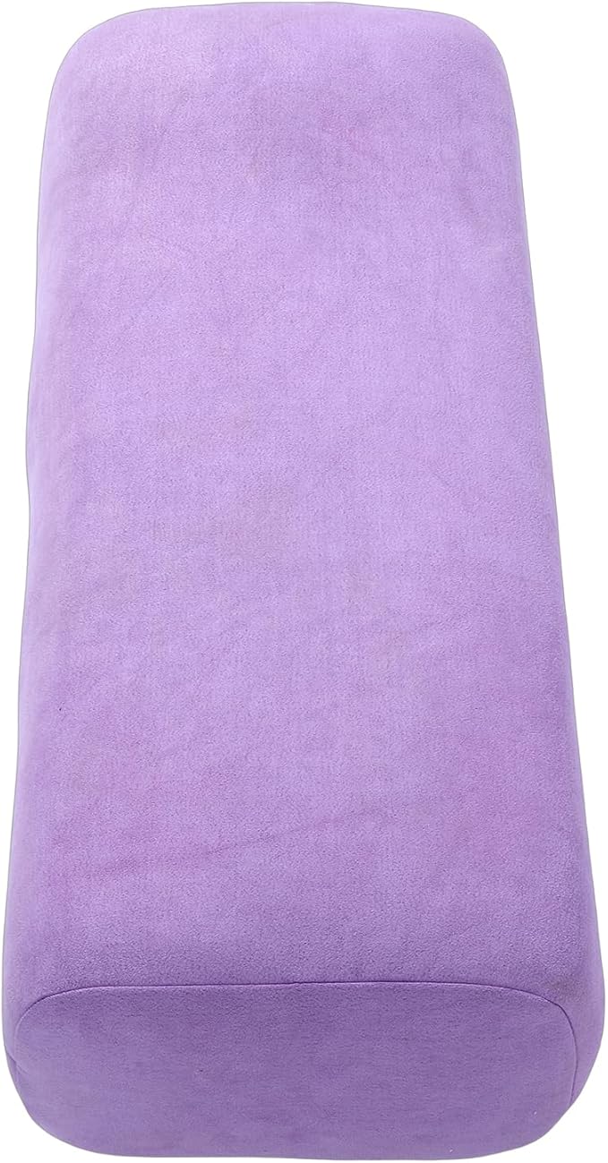 SPYMINNPOO Yoga Bolster, Meditation Cushion & Floor Pillow with 3 Layer Support, Washable Velvet Cover & Carry Handle (Purple)
