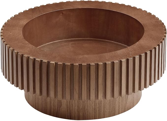 31.49'' Round Coffee Table with Storage Small Coffee Table for Apartment, Modern Living Room Coffee Table with Sturdy Pedestal (Walnut, Ø31.49 x 13.77 with Storage)